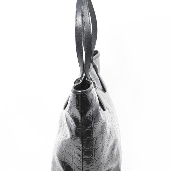 Salvatore Ferragamo Gancini Patent Leather Tote Bag - Picture 2 of 6